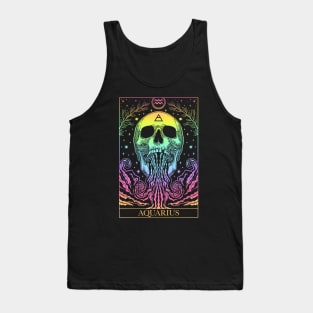 Zodiac sign tarot card Aquarius Tank Top